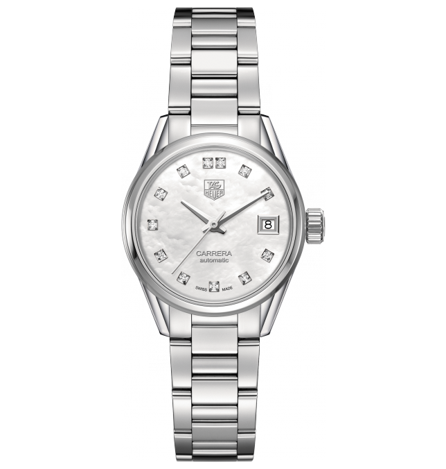CARRERA CALIBRE 9 AUTOMATIC 28MM STEEL MOTHER OF PEARL STEEL