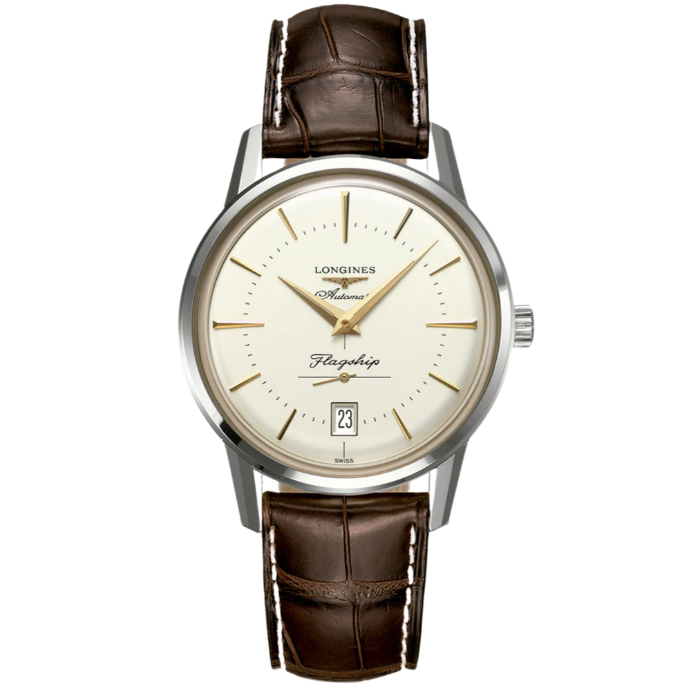 HERITAGE FLAGSHIP HERTIAGE  AUTOMATIC 38,5MM STEEL SILVER ALLIGATOR