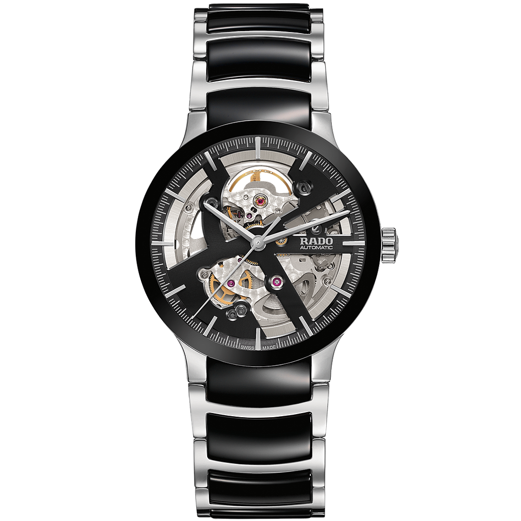CENTRIX AUTOMATIC OPEN HEART AUTOMATIC 38MM STEEL & CERAMIC BLACK STEEL & CERAMIC