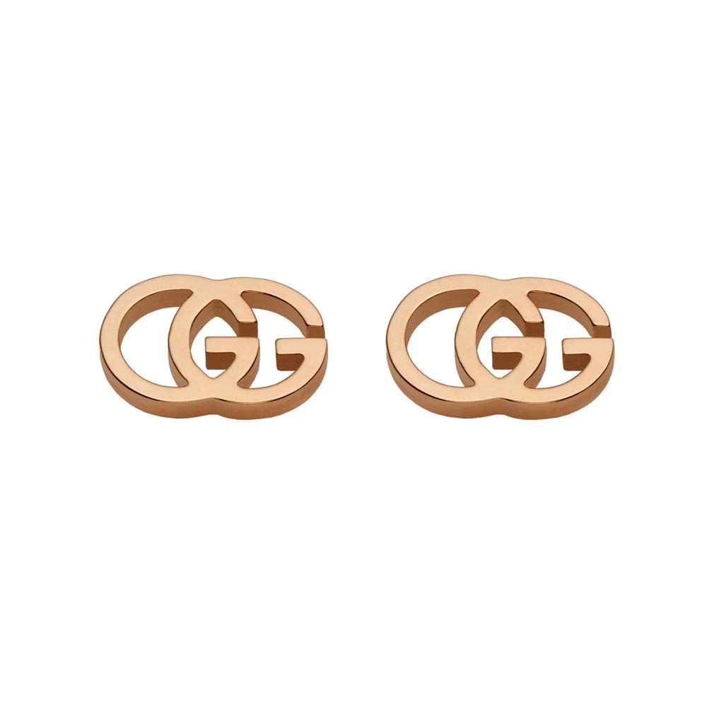 GUCCI GG TISSUE EARRINGS 1.8 18K ROSE GOLD