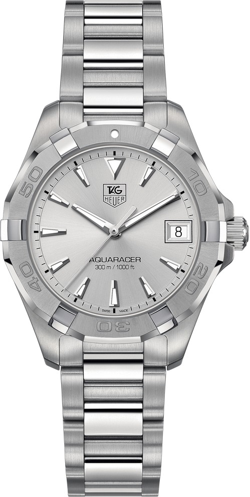 AQUARACER LADY 300M QUARTZ 32MM STEEL SILVER STEEL