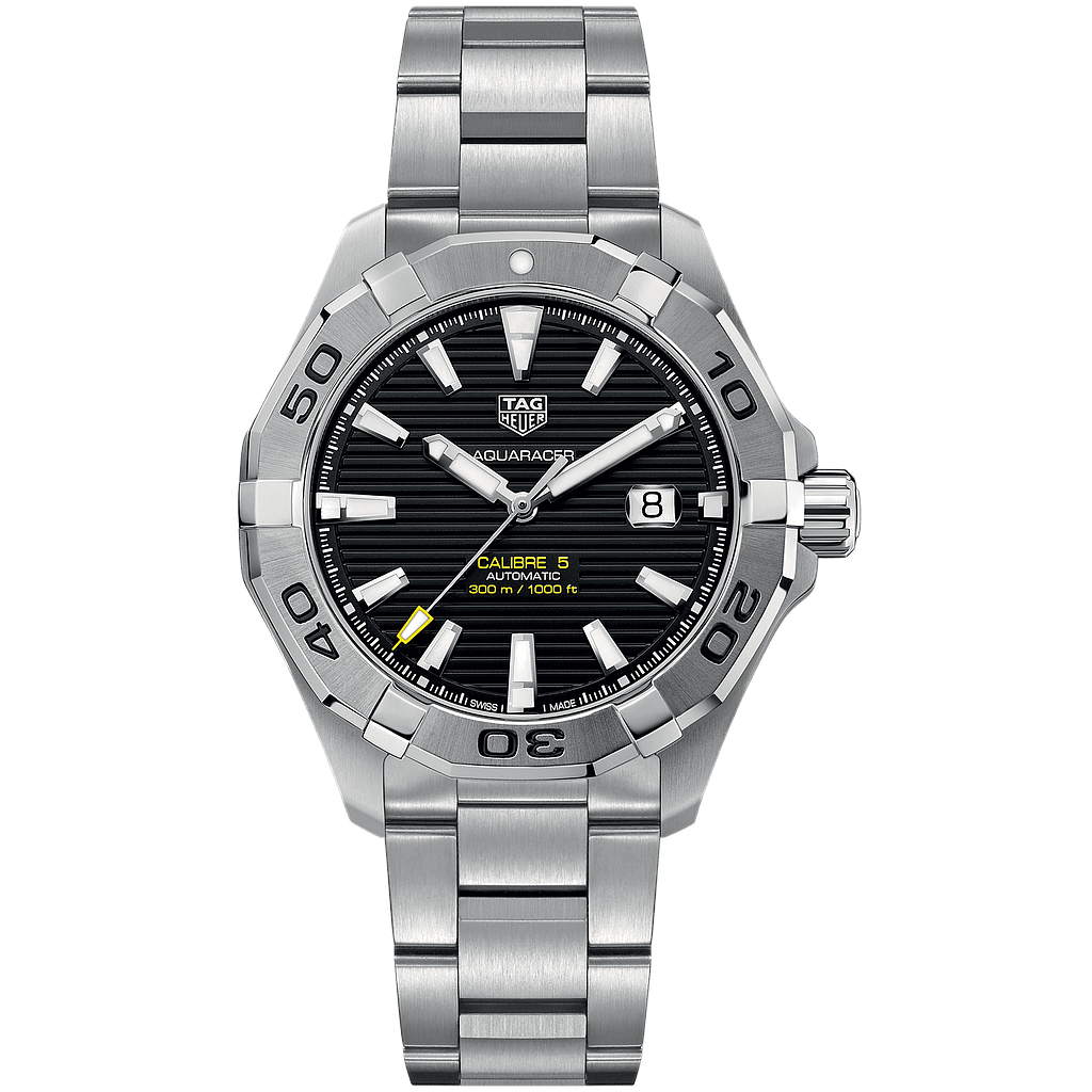 AQUARACER 300M CALIBRE 5 AUTOMATIC 43MM STEEL BLACK STEEL