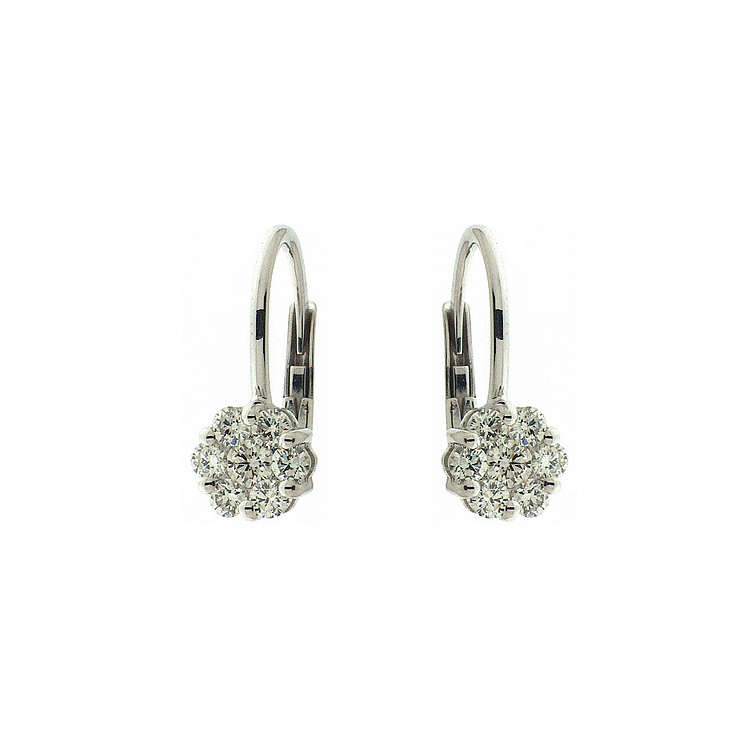 GENEVE EARRINGS SMALL 2.03 18K WHITE GOLD LARGE