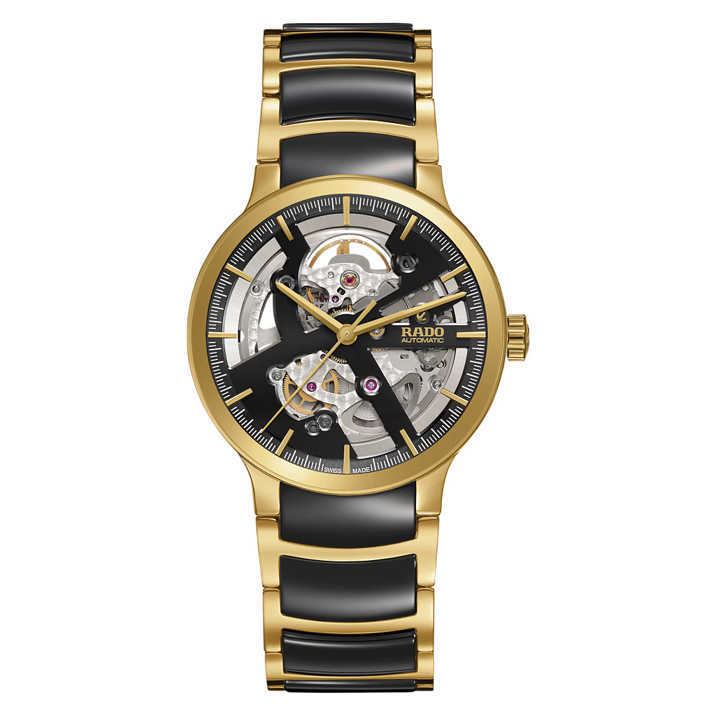 CENTRIX AUTOMATIC OPEN HEART AUTOMATIC 38MM STEEL & PVD BLACK STEEL & PVD