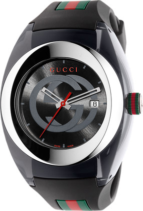 SYNC XXL QUARTZ 46MM STEEL BLACK RUBBER