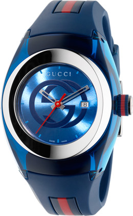 SYNC XXL QUARTZ 46MM STEEL BLUE RUBBER
