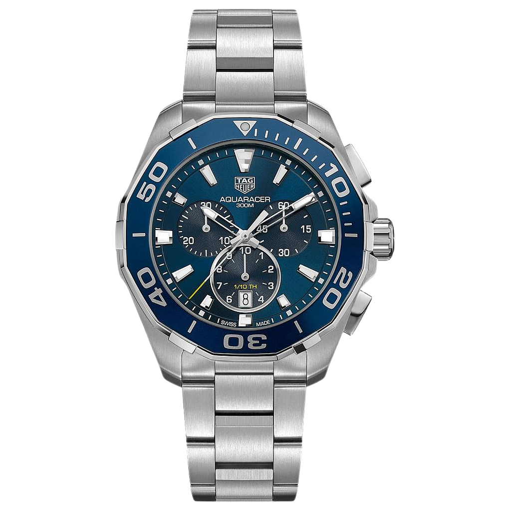 AQUARACER 300M QUARTZ CHRONOGRAPH QUARTZ 43MM STEEL BLUE STEEL