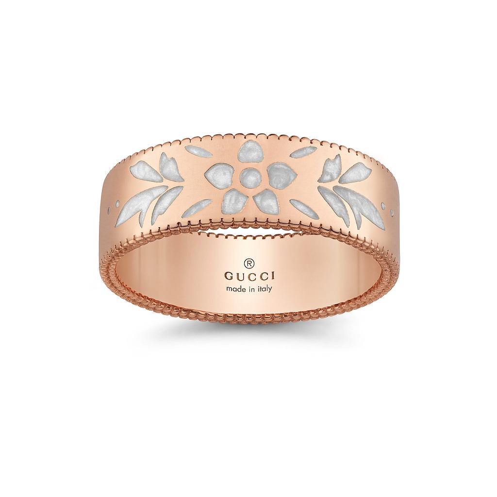 GUCCI ICON RING 6.0 18K ROSE GOLD 16