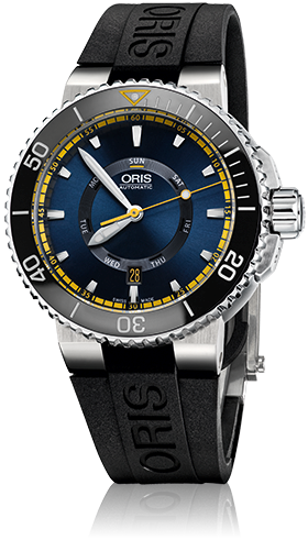 AQUIS GREAT BARRIER REEF AUTOMATIC 46MM STEEL BLACK / BLUE RUBBER