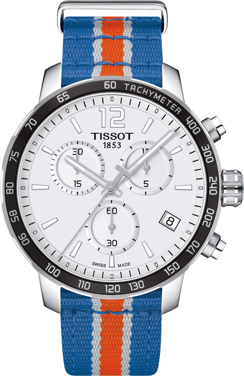 T-SPORT QUICKSTER NBA QUARTZ 42MM STEEL WHITE TEXTILE