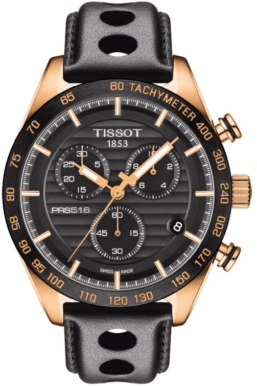 T-SPORT PRS 516 CHRONOGRAPH QUARTZ 42MM STEEL BLACK LEATHER