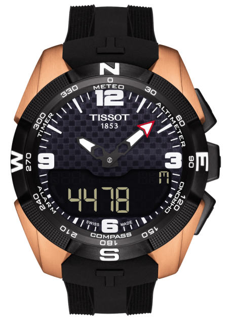 T-TOUCH EXPERT SOLAR NBA QUARTZ 45MM TITANIUM BLACK RUBBER