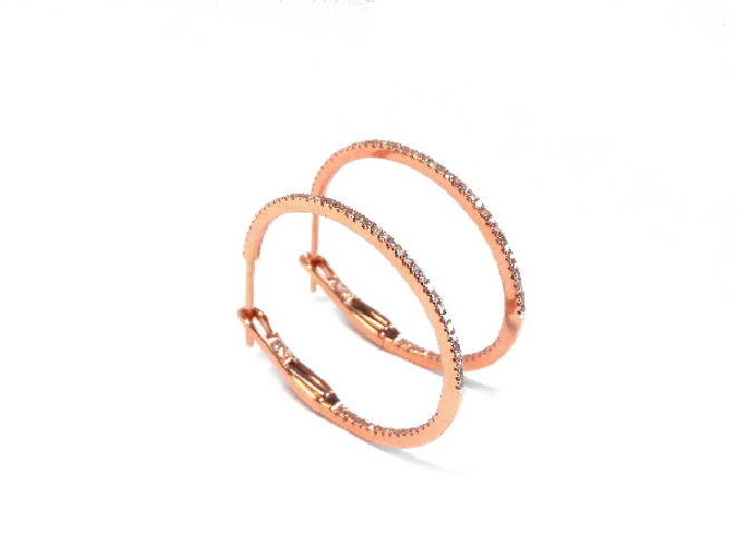 GENEVE EARRINGS HOOP 0.0 18K ROSE GOLD 25MM