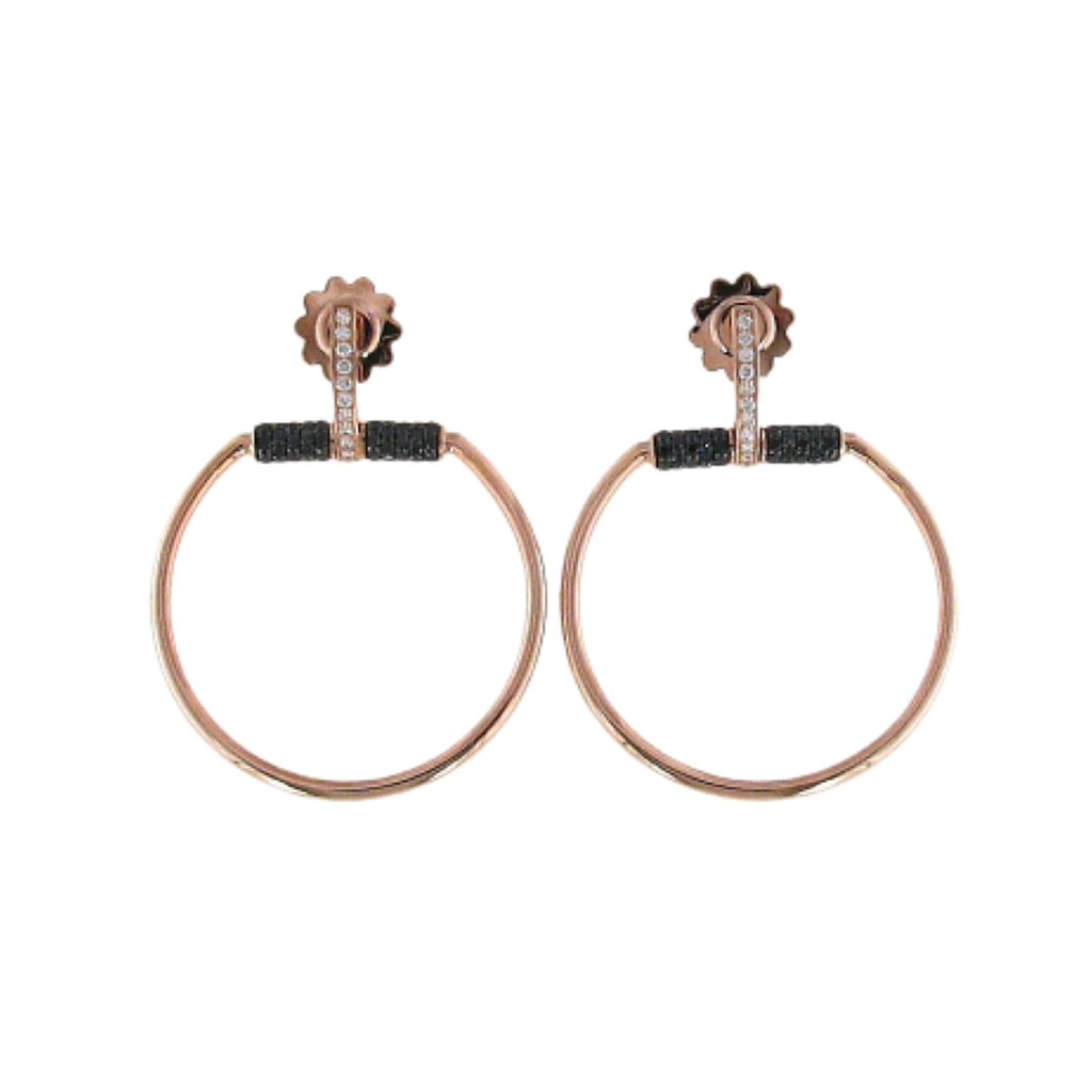 ROBERTO COIN NEW CLASSICA PARISIENNE EARRINGS 6.49 18K ROSE GOLD