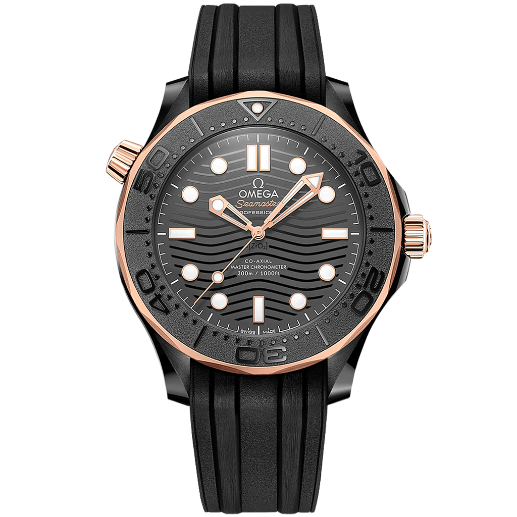 SEAMASTER DIVER 300M AUTOMATIC 43,5MM CERAMIC ROSE GOLD BLACK RUBBER
