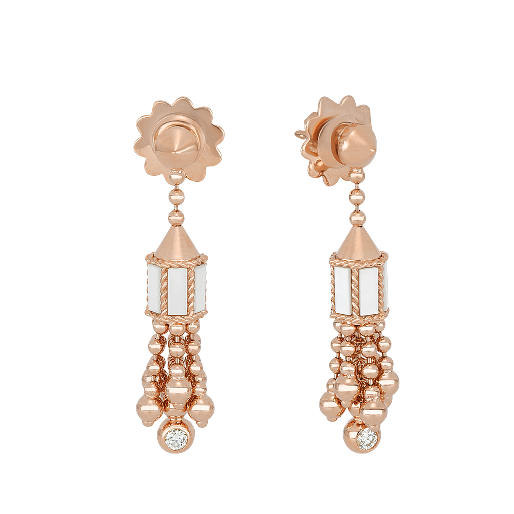 ROBERTO COIN ART DECO EARRINGS 9.22 18K ROSE GOLD